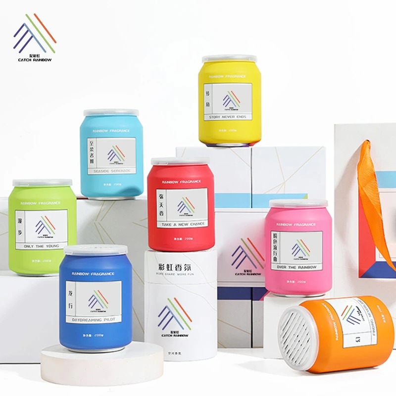 彩虹香氛车载香水耐用高档汽车透明固态香薰车内摆件开车车用香氛