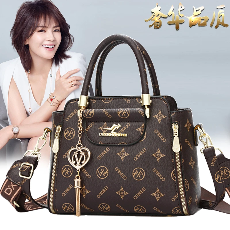 芭藜袋鼠女包2025新款时尚百搭女士手提包潮流复古印花单肩斜挎包