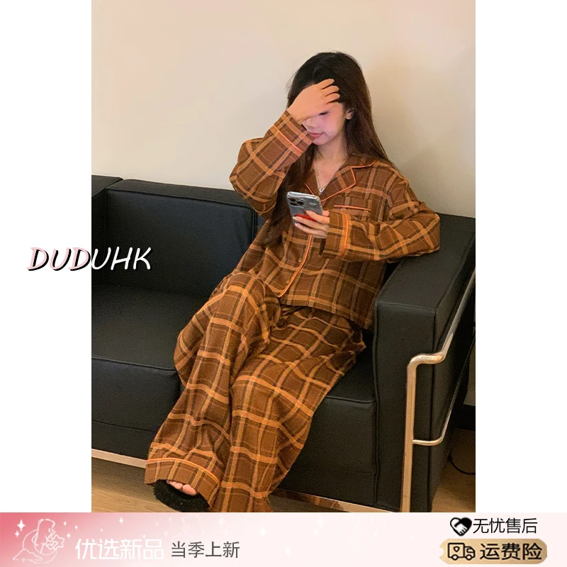 2025秋冬季新款轻奢风格纹德绒睡衣女冬季加厚保暖大码家居服套装