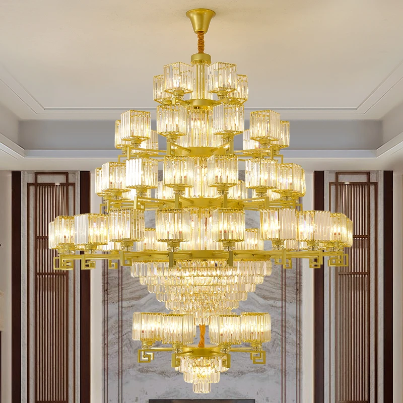 新中式吊灯客厅轻奢水晶现代卧室餐厅别墅大气大厅大堂酒店饭店灯