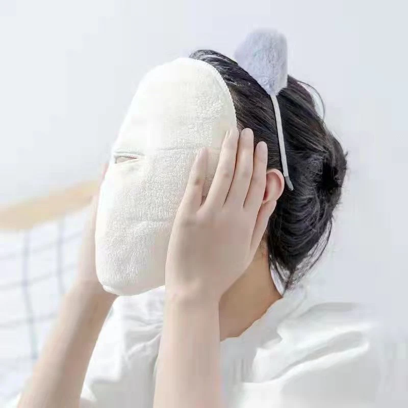 斜月三星热敷毛巾吸水面膜罩蒸脸敷脸巾面部脸部蒸气面巾