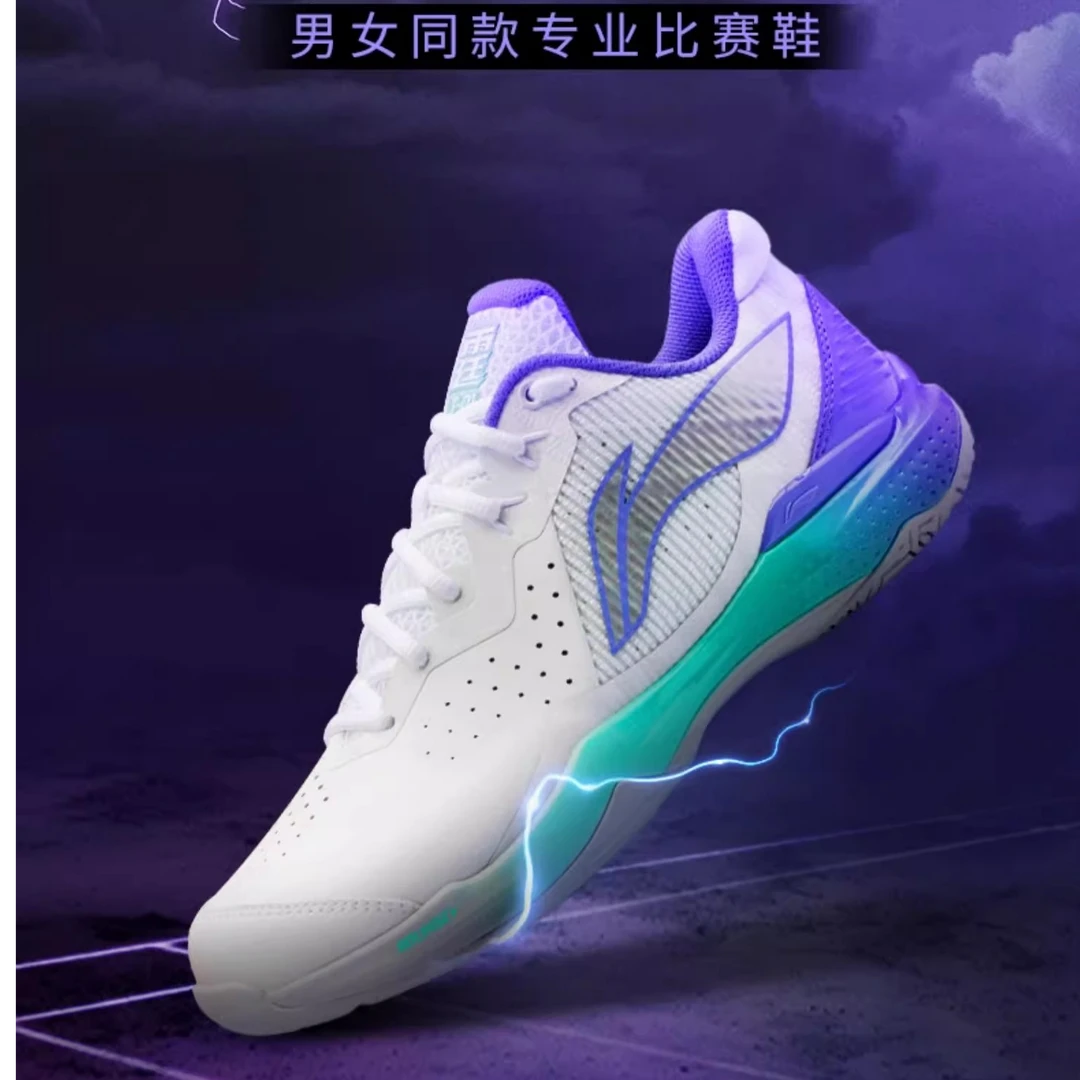 李宁羽毛球鞋雷霆NEW男女同款专业减震耐磨防滑比赛运动鞋AYZU015