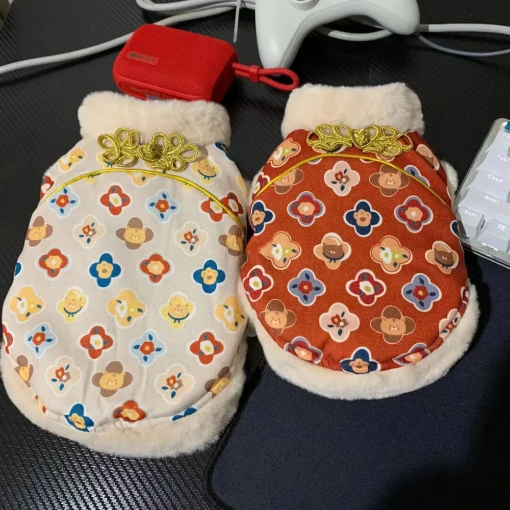 旗袍马甲保暖狗狗棉衣宠物比熊贵宾博美泰迪雪纳瑞猫咪衣服秋冬装