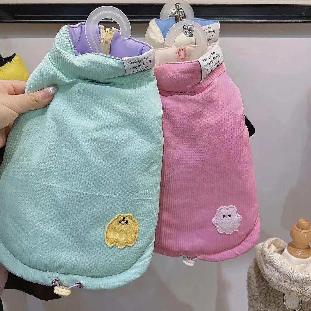 宠物衣服秋冬新款加绒马甲泰迪比熊狗狗猫咪秋冬棉衣2023