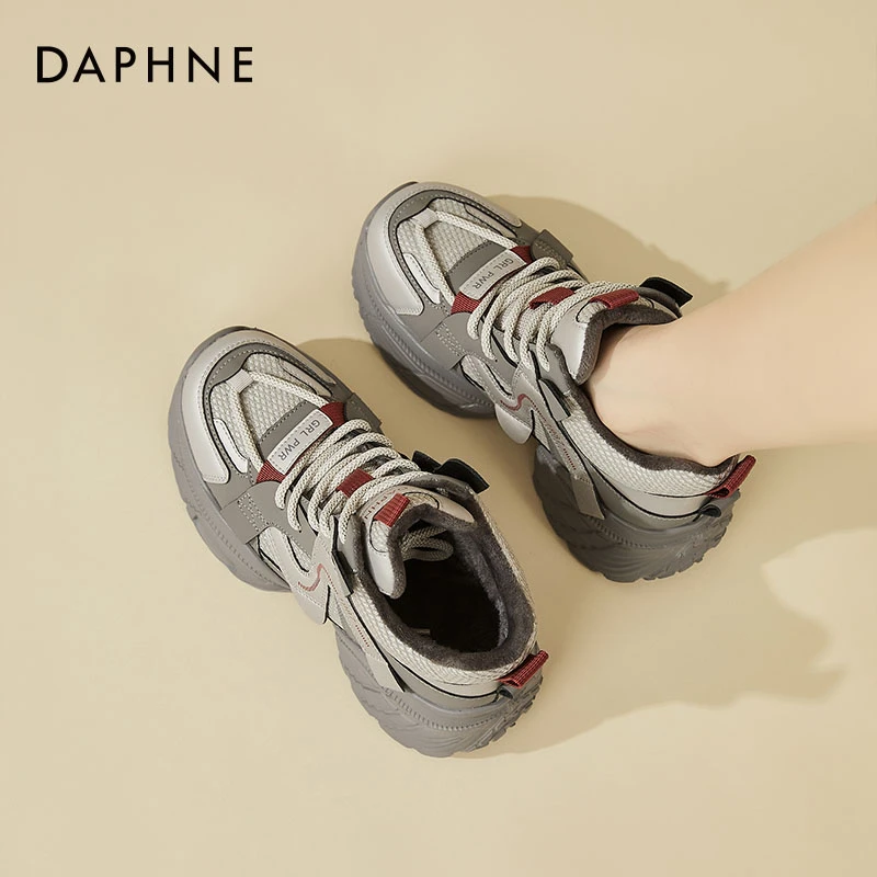 Daphne达芙妮 一眼心动~爆款老爹鞋女鞋新款加绒秋冬季休闲运动鞋