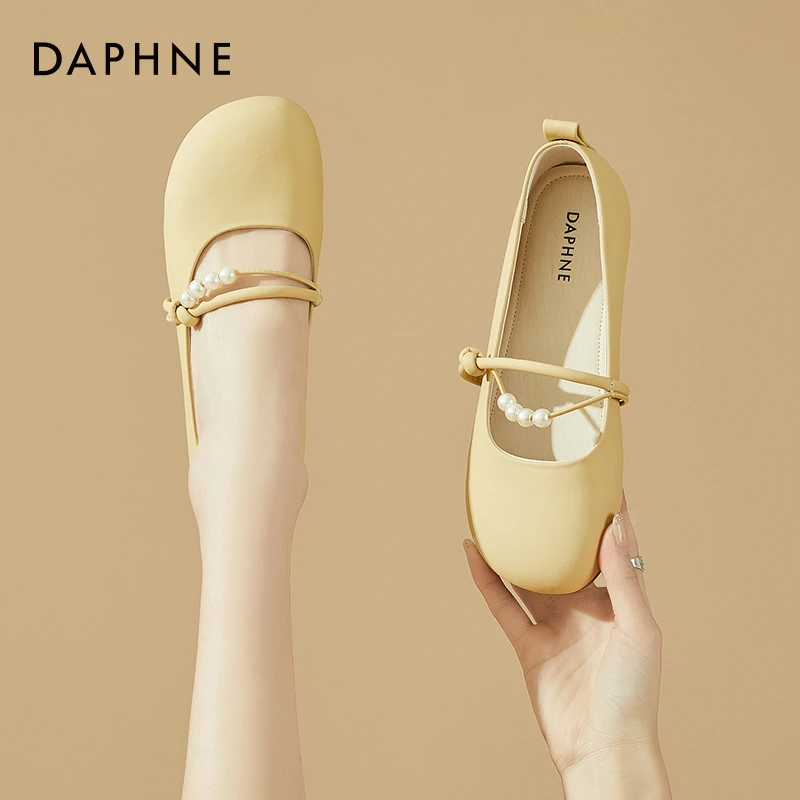 达芙妮平底单鞋女2025夏季新款法式仙女风配裙子休闲软底玛丽珍鞋