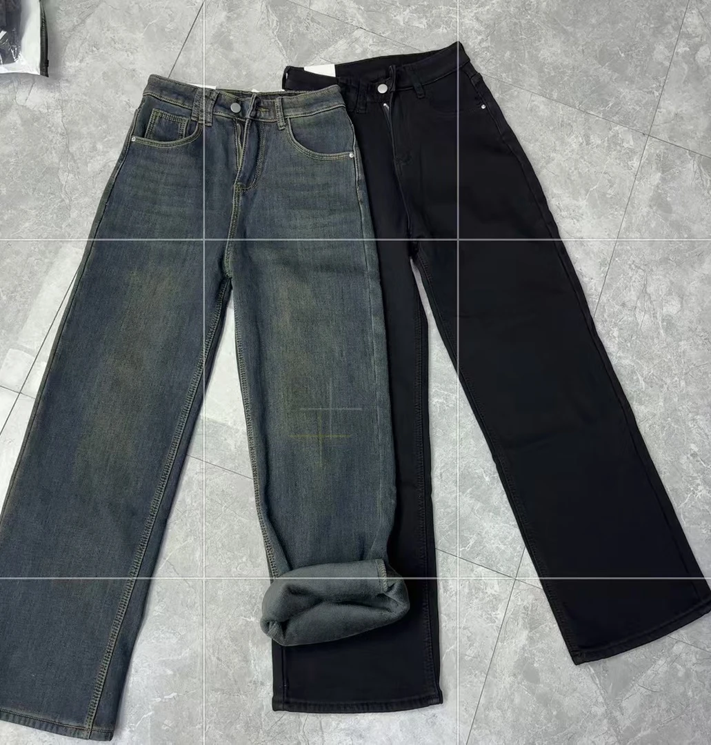 大尚同款两色加厚水晶绒拖地裤（窄窄筒）清