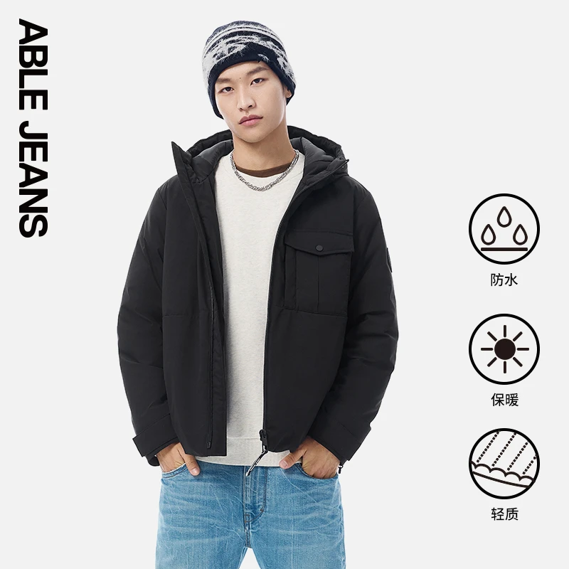 ABLE JEANS 冬季新款男士都市机能短羽绒服872050