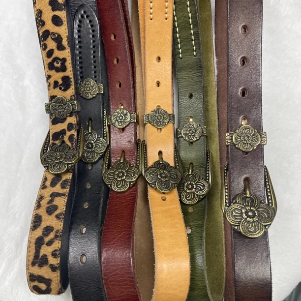 女款复古百搭做旧皮带腰带