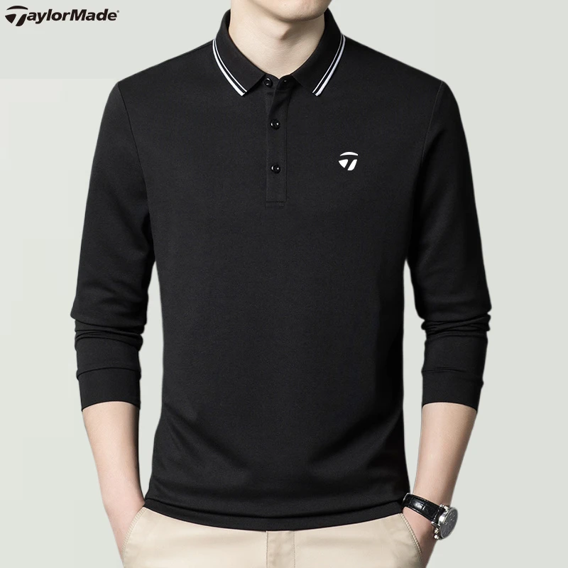 TaylorMade泰勒梅高尔夫秋冬新款男士时尚运动休闲golf长袖poLo衫