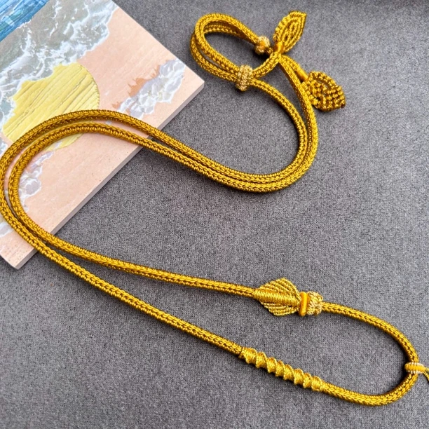 纯手工精编八股绳男女款高货绳毛衣链可调节