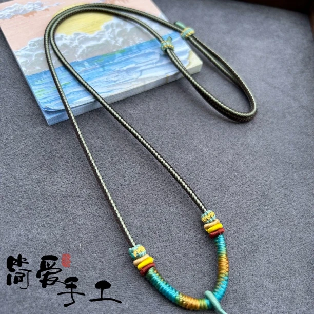 手工编织千里江山绕线款气质百搭吊坠绳