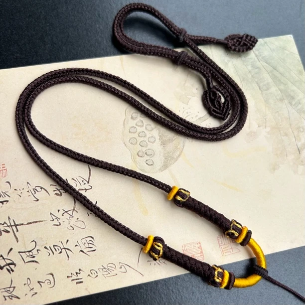 纯手工编织高货吊坠绳男女款八股对拉调节质感金刚结绳子