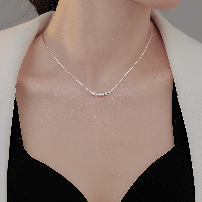 CUOOYINO/初影 链子925银 【小米粒】时尚轻奢气质项链设计感锁骨链