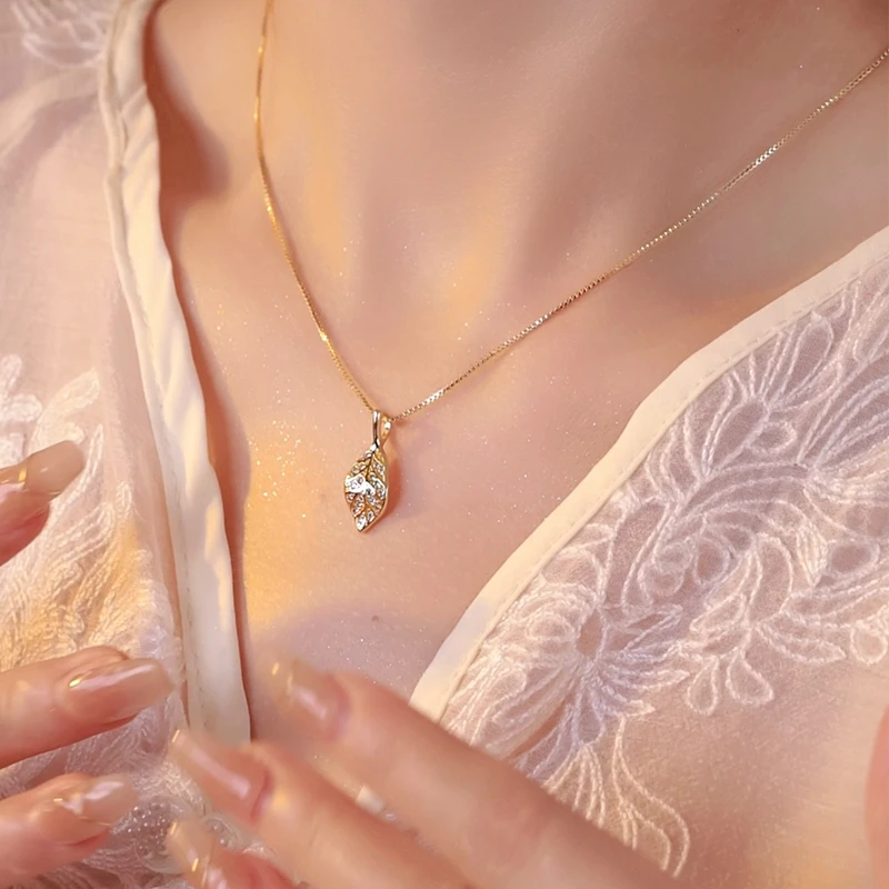 CUOOYINO/初影 铜项链 【枫叶】精致百搭项链女轻奢时尚气质锁骨链