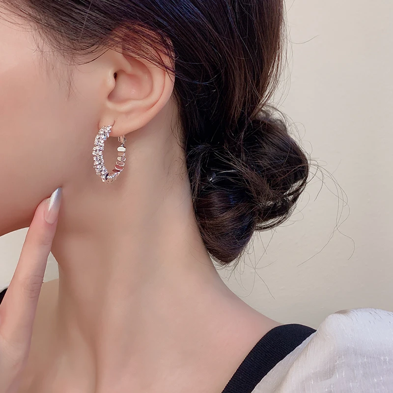 CUOOYINO/初影 925银耳饰 【碎银子】轻奢气质耳环精致百搭小众耳圈