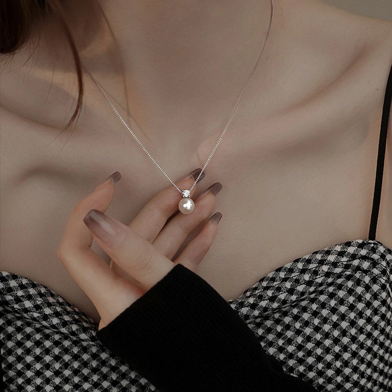 CUOOYINO/初影 坠链均925银 【王妃】时尚珠珠项链女精致轻奢锁骨链