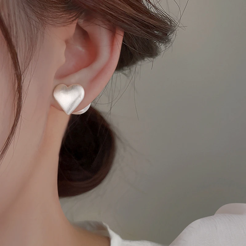 CUOOYINO/初影 铜合金耳饰 【心珠】耳钉小众气质时尚百搭女耳环