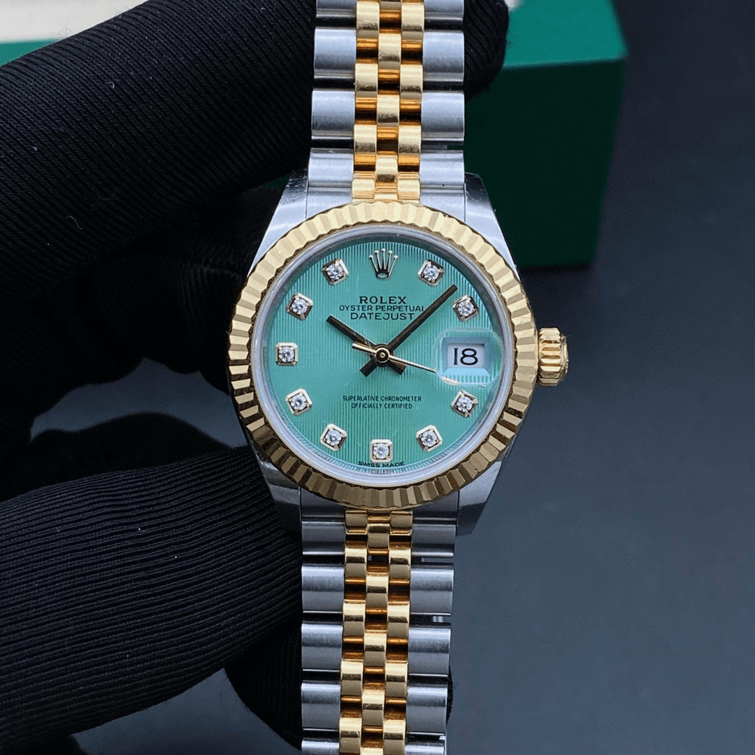 99新 Rolex/劳力士 日志279173/机械女表/表径28/20年全套/薄荷绿