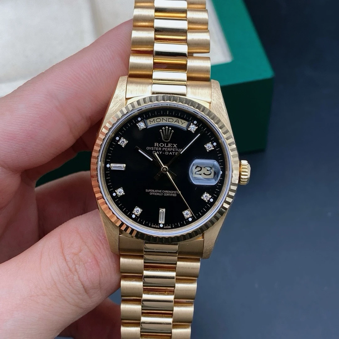 99新 Rolex/劳力士 星期日历18038男表/自动机械/表径36/原钻