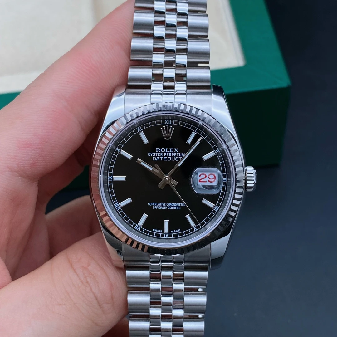 99新 Rolex/劳力士 日志116234男表/自动机械/表径36/黑盘