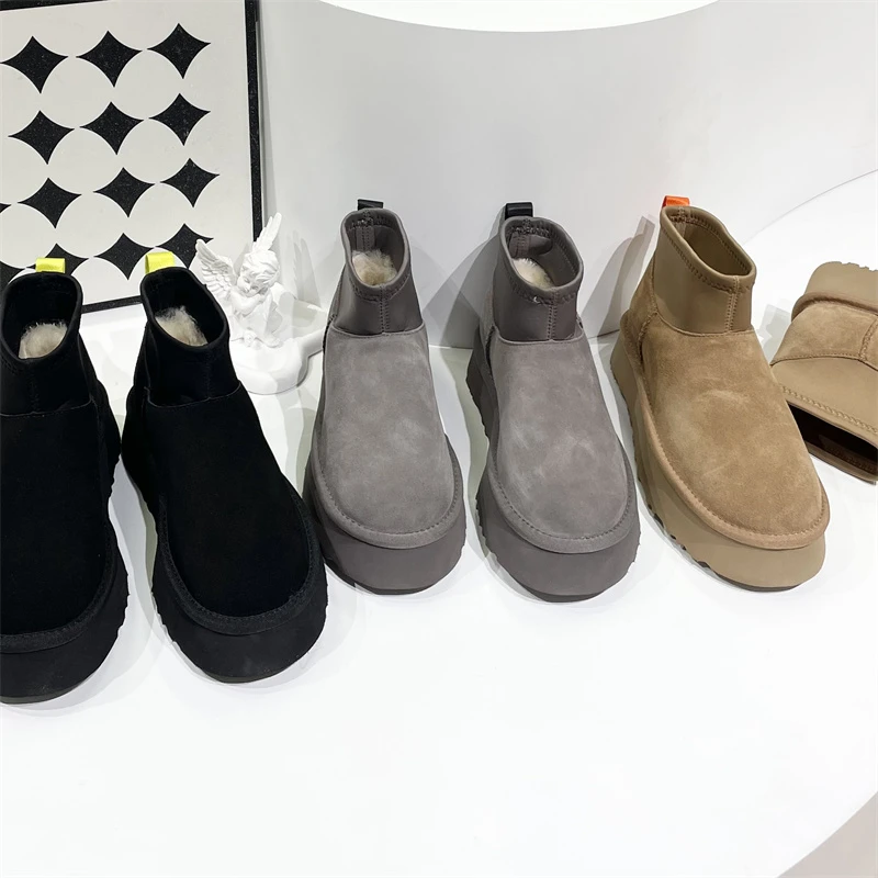 8170 弹力铅笔雪地靴新款短筒迪普靴