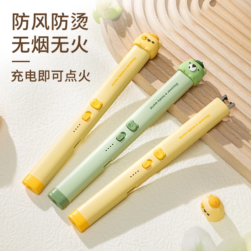 防风无油无火点火器电子脉冲充电款煤气燃气灶加长点火棒打火机