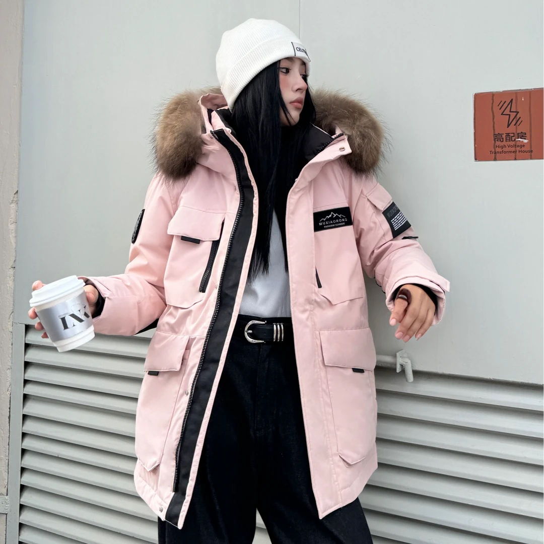 【喵喵工厂】极寒系列-情侣款男女同款软壳休闲工装新国标90白鸭绒