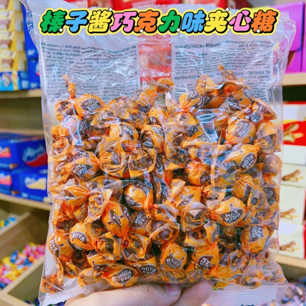 KDV牌榛子酱巧克力味夹心糖（俄罗斯进口）500克