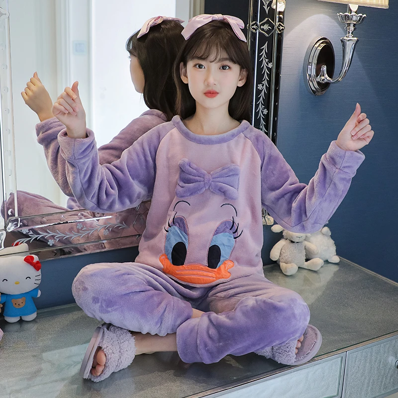 2023新款儿童睡衣男孩秋冬季宝宝法兰绒男童珊瑚绒薄款女童孩套装