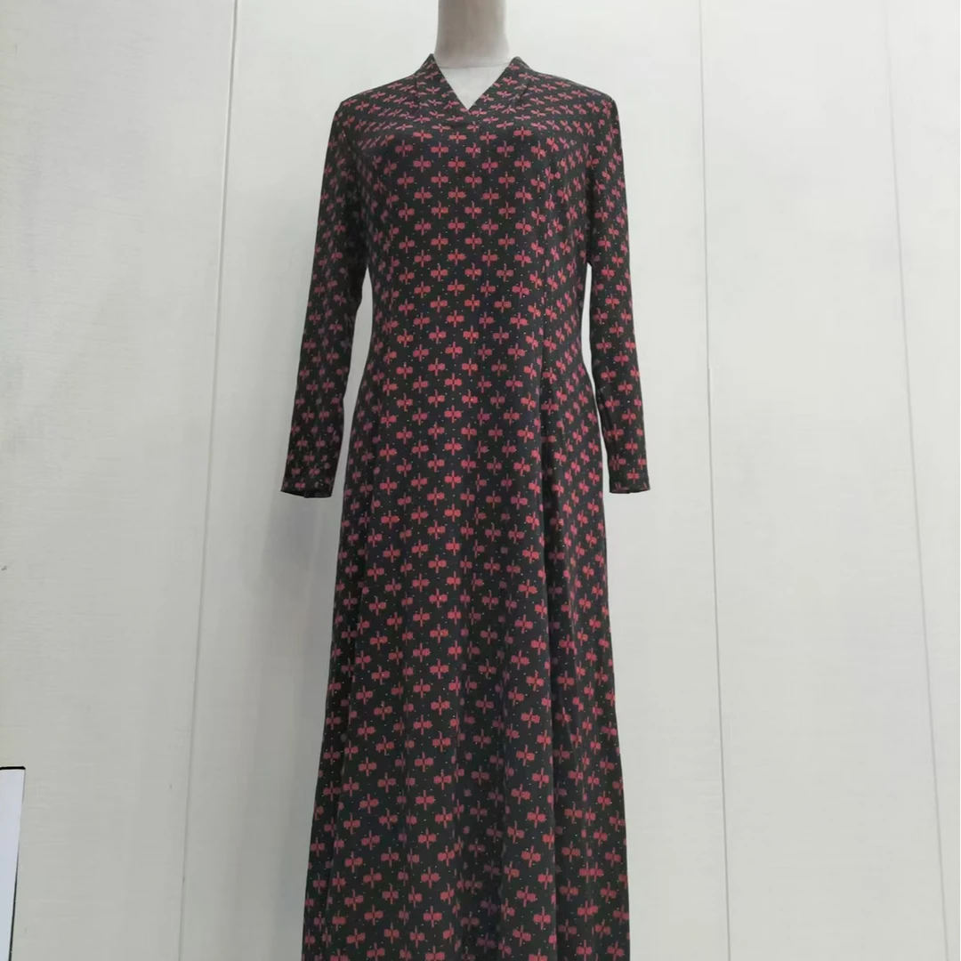 新款时尚长款显瘦连衣裙2521