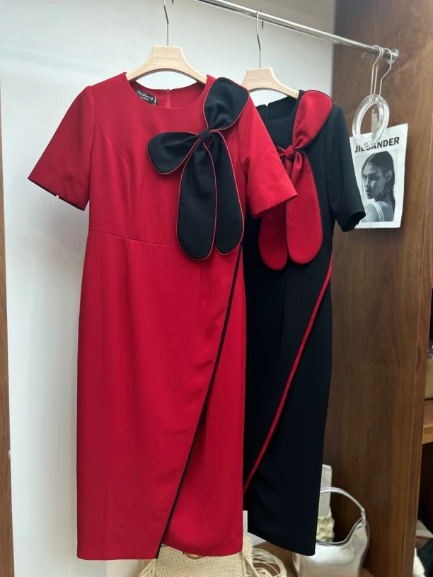 高端定制款妈妈礼服喜妈妈喜婆婆晚礼服显瘦连衣裙