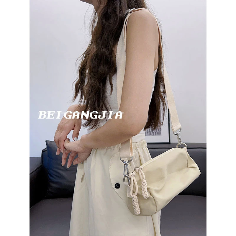 BEIGANGJIA/北港家休闲大容量斜挎包包女2024新款ins百搭单肩包
