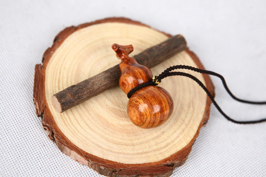 海南黄花梨 葫芦挂饰 长60mm 宽30mm