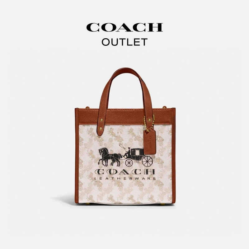 【可姐专属】COACH/蔻驰 马车图案印花FIELD 22号托特包
