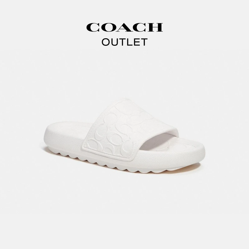 COACH/蔻驰奥莱 经典标志OBI运动拖鞋