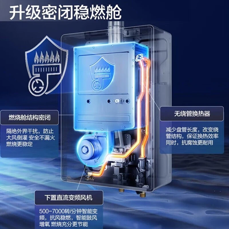 海尔燃气热水器ZM5密闭稳燃舱13/16L