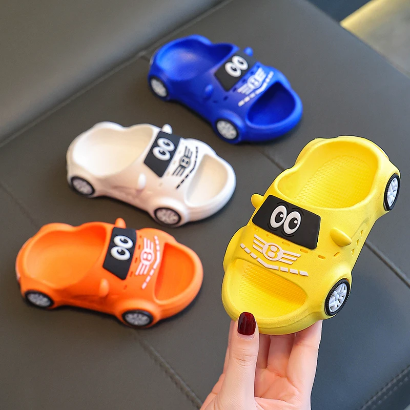 网红汽车儿童夏季踩屎感男童女童家居室内洗澡防滑软底宝宝凉拖鞋