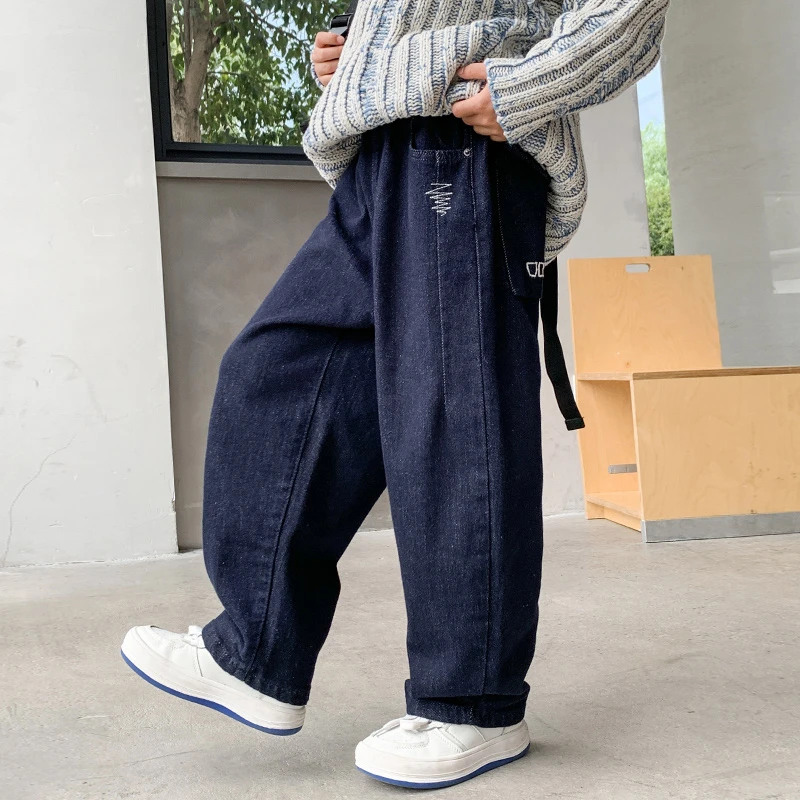 儿童装男童秋装裤子2024新款男孩牛仔裤春秋款中大童长裤休闲秋季