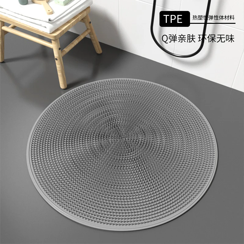 家用按摩垫浴室防滑垫吸盘后背搓背神器洗澡搓澡贴墙擦背搓脚地垫