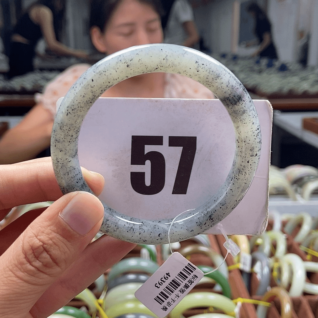 和田玉手镯未镶嵌57