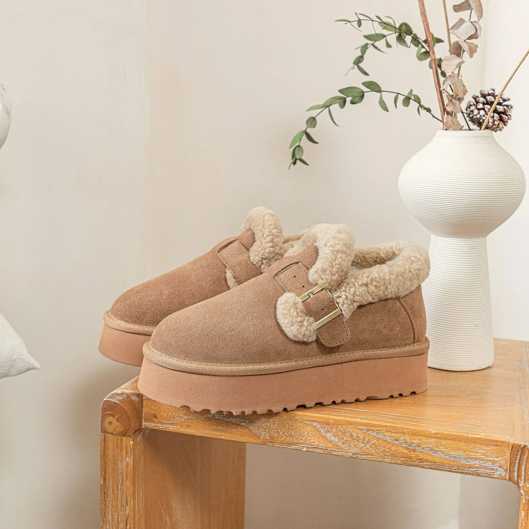 【增高4.5cm】2024时尚百搭爆款厚底冬新女加绒加厚底保暖雪地靴