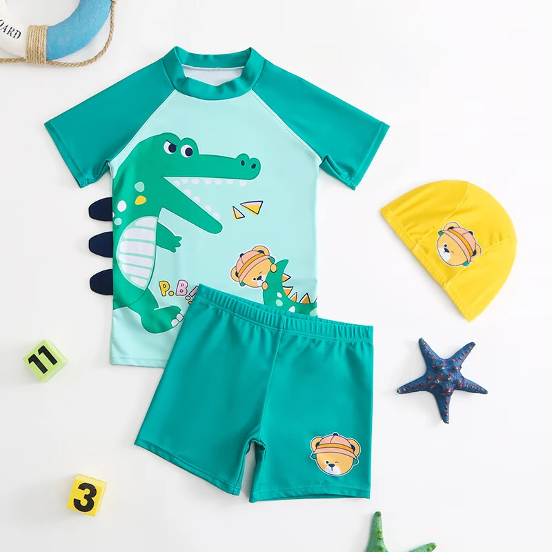 宜肤儿童泳衣男童分体两件套中大童宝宝游泳速干男孩温泉游泳衣