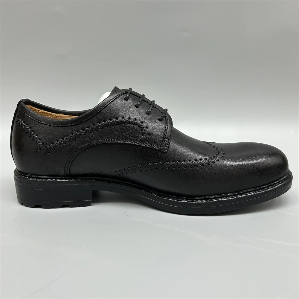 【编号：207】35-44男女情侣真皮系带皮鞋