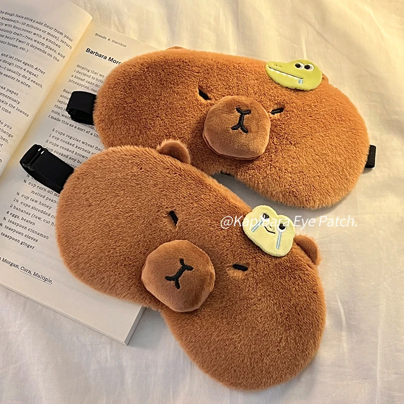 可爱卡皮巴拉睡眠眼罩女学生午睡夏季冰敷遮光专用儿童睡觉眼睛罩