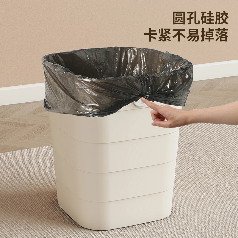 奶油风垃圾桶客厅用家用大容量卧室纸篓无盖方形大号卫生间垃圾筒