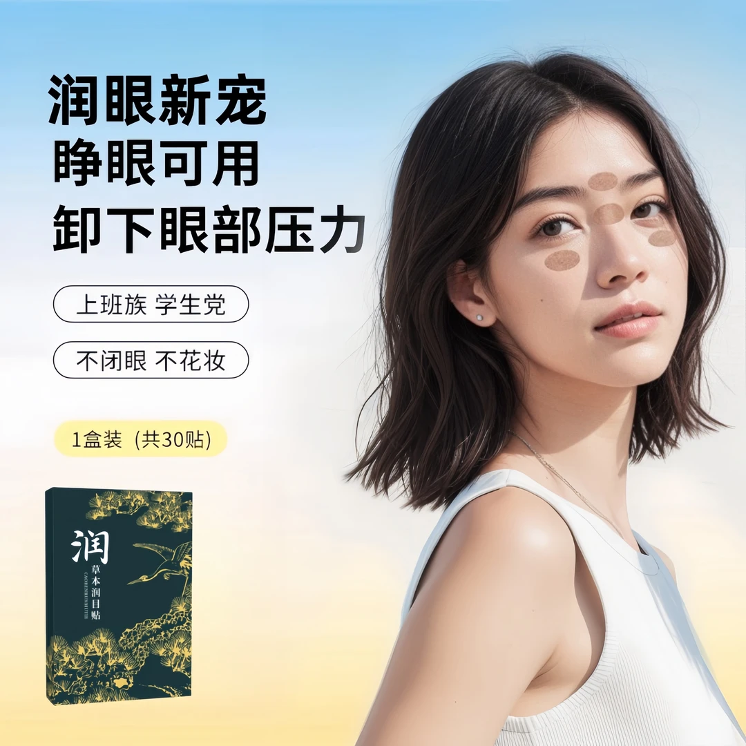 润目贴叶黄素青少年儿童成人护眼睛贴提神清凉润眼贴放松眼部疲劳