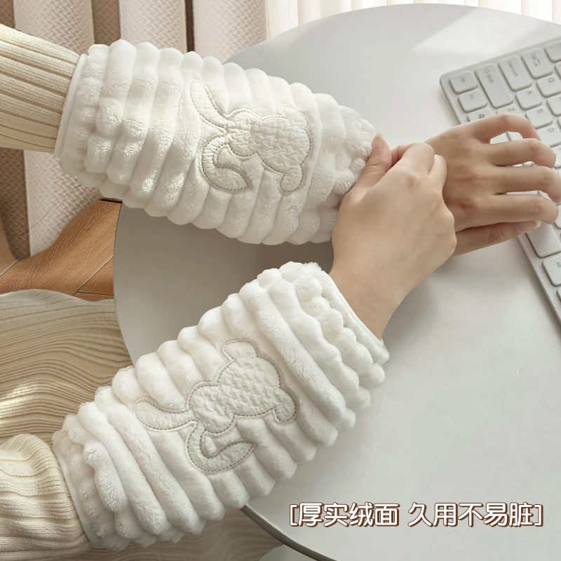 秋冬韩版可爱卡通长款防水防油护袖套成人学生家务办公耐脏套袖女