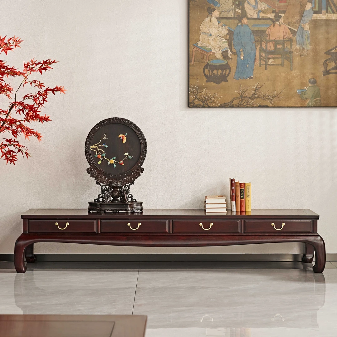 赞比亚紫檀元宝电视柜【喜器红木】119