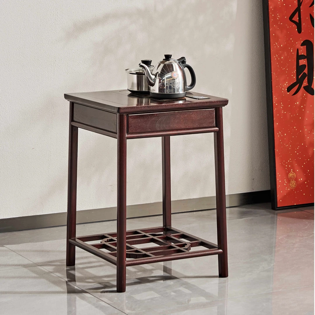 赞比亚紫檀烧水柜茶水柜带电磁炉【运费到付】